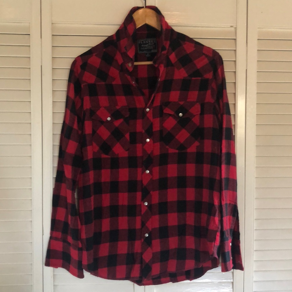 Comfy and classic, red and black flannel